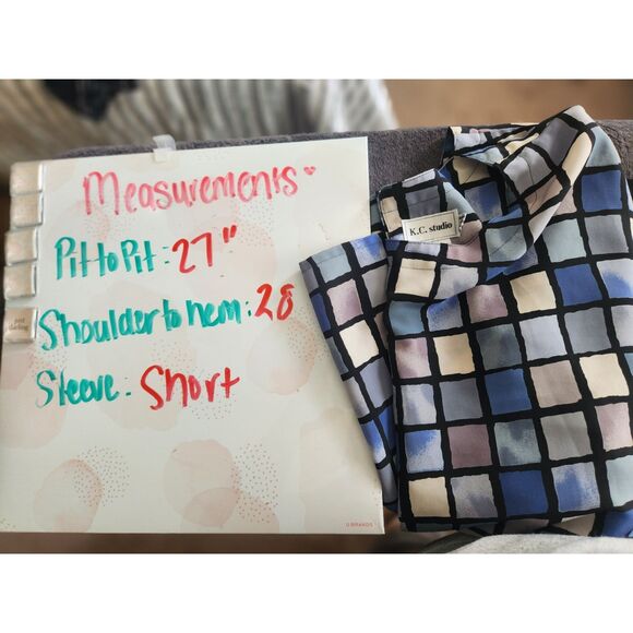 K.C Studio Size 3x Colorblock Shirt Vintage - Picture 3 of 3